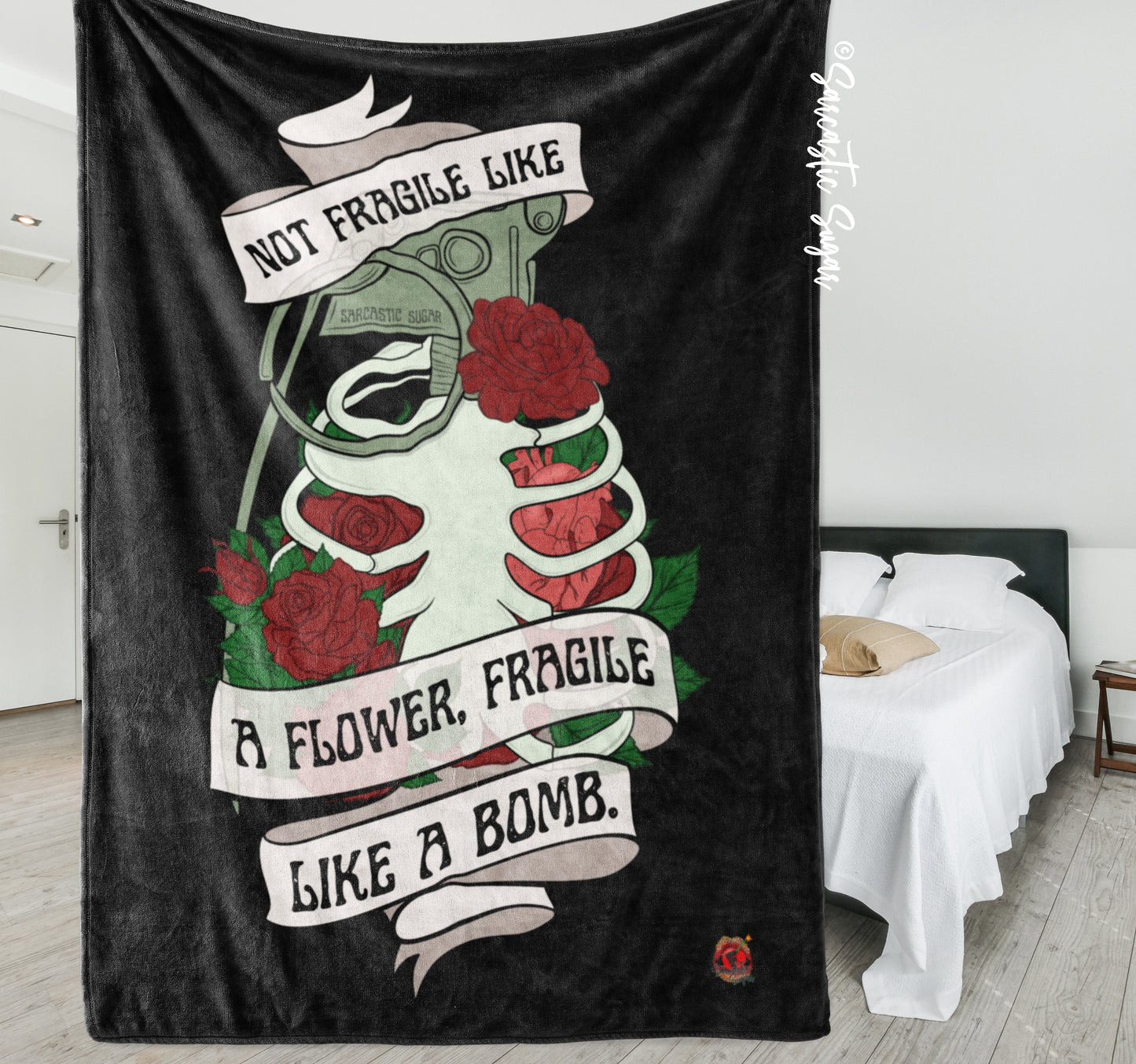 Not fragile like a flower, fragile like a bomb. - Mink Blanket - Made to Order