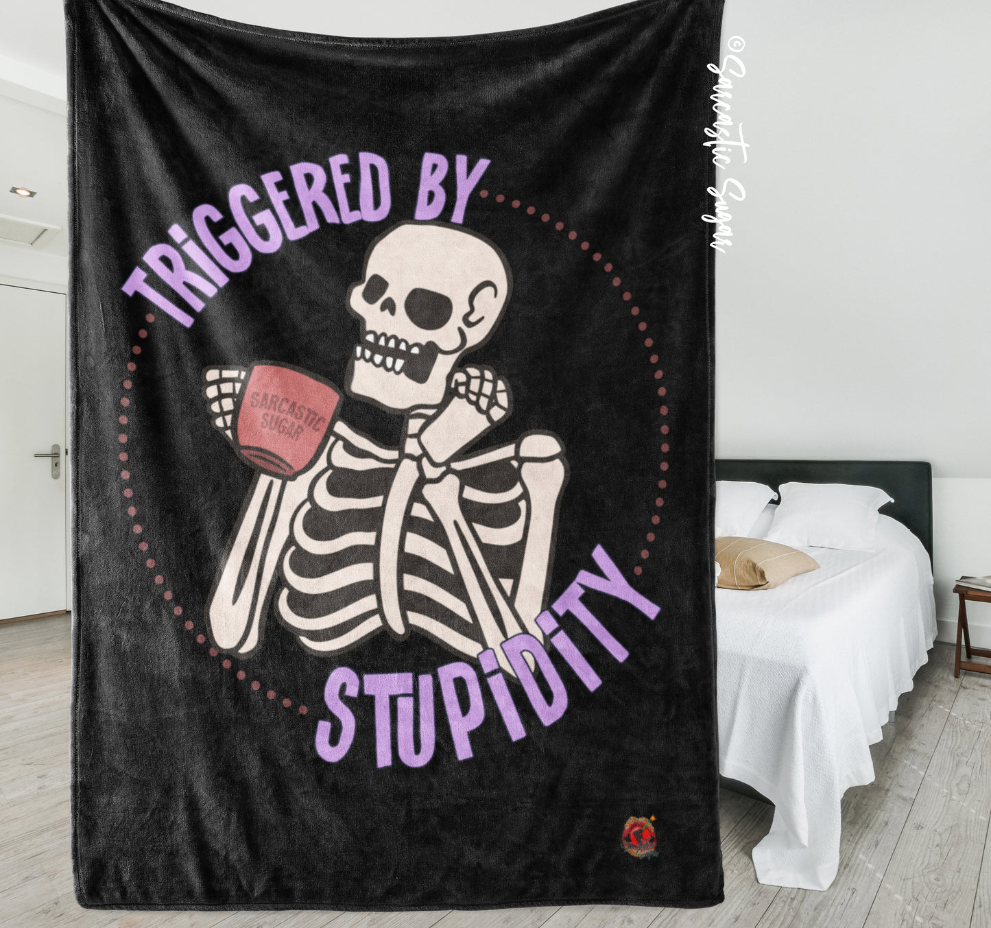 Triggered by Stupidity - Mink Blanket - Made to Order