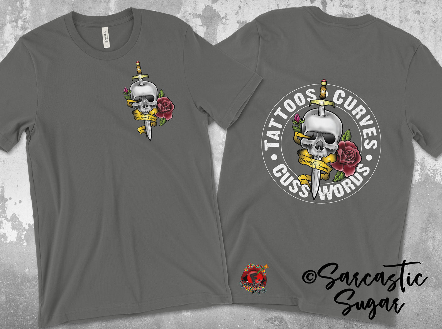 Tattoos, Curves & Cuss Words - Shirt - Exclusive Design - Made to Order