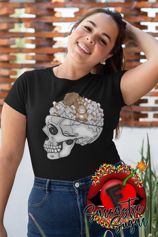 Squirrel Brain Coffee Addict  - Shirt - Exclusive Design - Made to Order