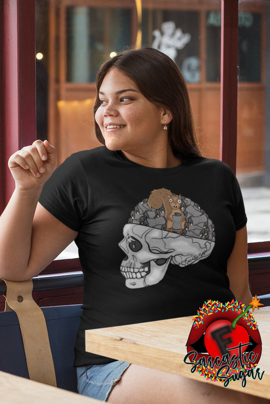 Squirrel Brain Caffeine Addict  - Shirt - Exclusive Design - Made to Order