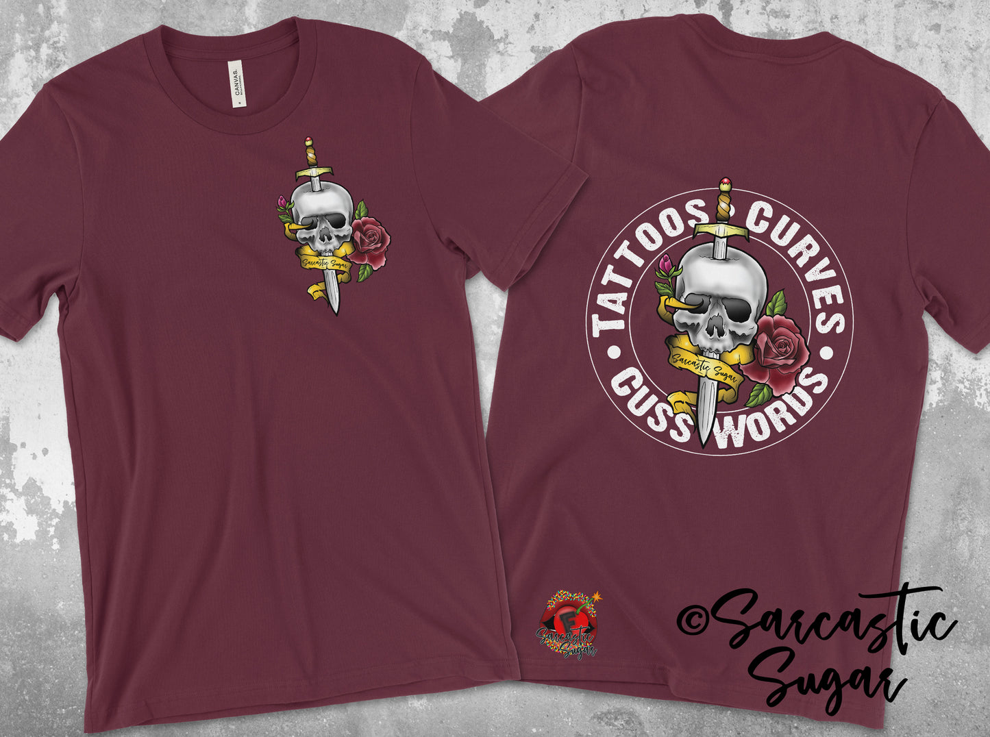 Tattoos, Curves & Cuss Words - Shirt - Exclusive Design - Made to Order