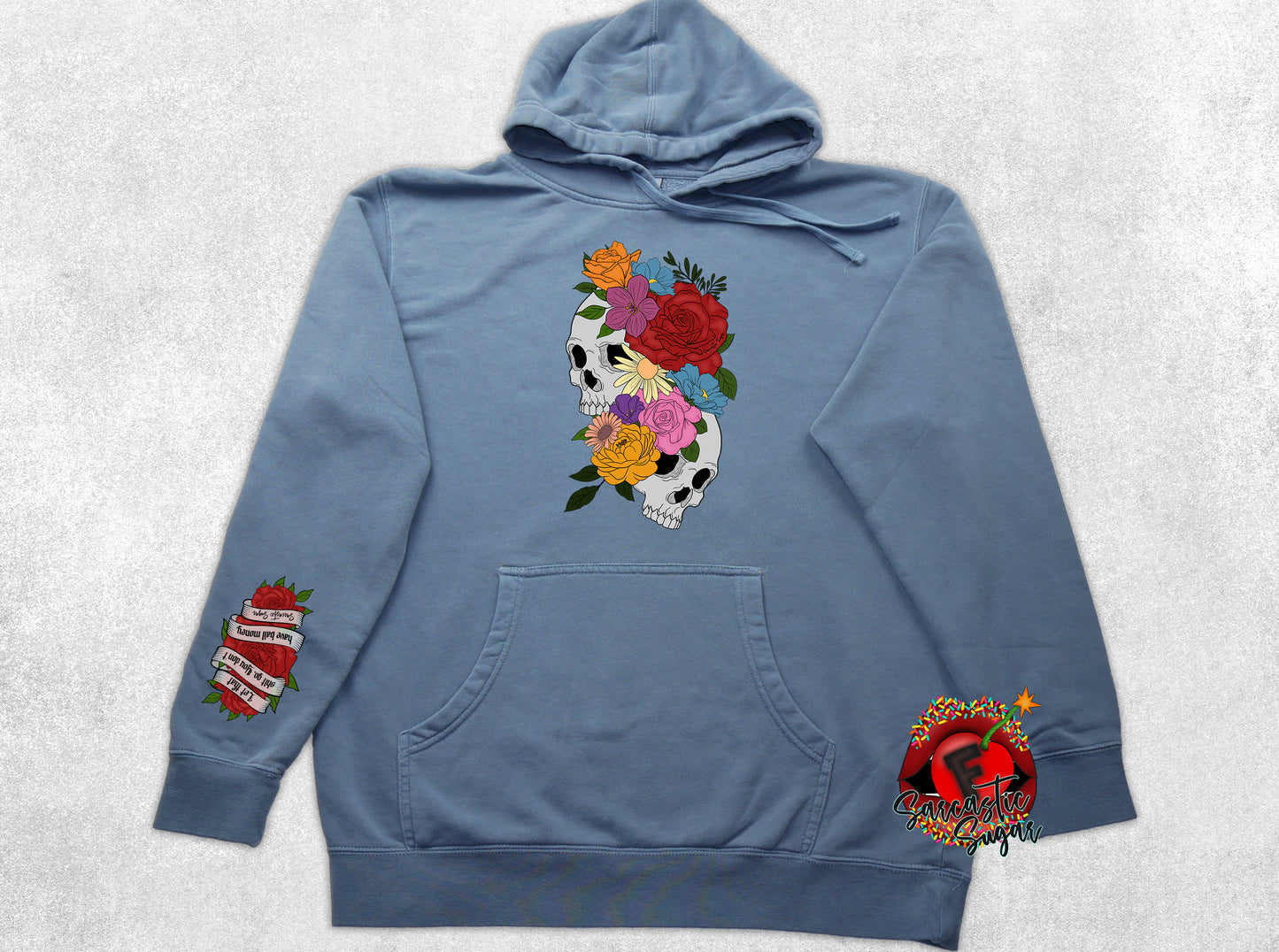 Let that shit go. You don't have bail money. - FLORAL- Hoodie - Exclusive Design - Made to Order