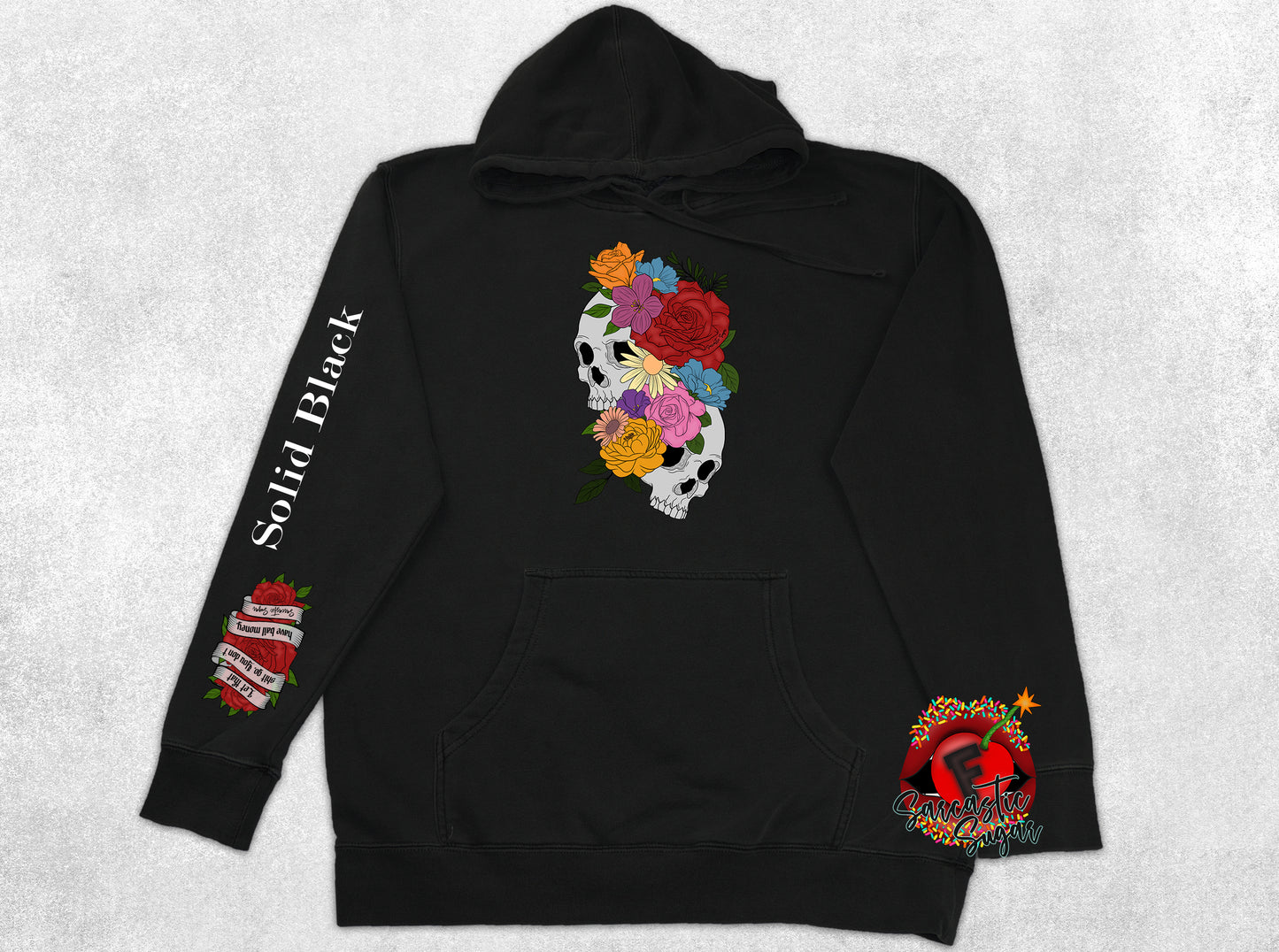 Let that shit go. You don't have bail money. - FLORAL- Hoodie - Exclusive Design - Made to Order