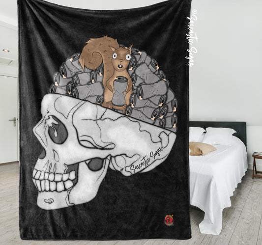 Squirrel Brain Caffeine Addict - Throat Punch - Mink Blanket - Made to Order