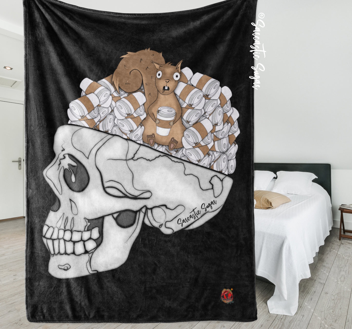 Squirrel Brain Coffee Addict - Throat Punch - Mink Blanket - Made to Order