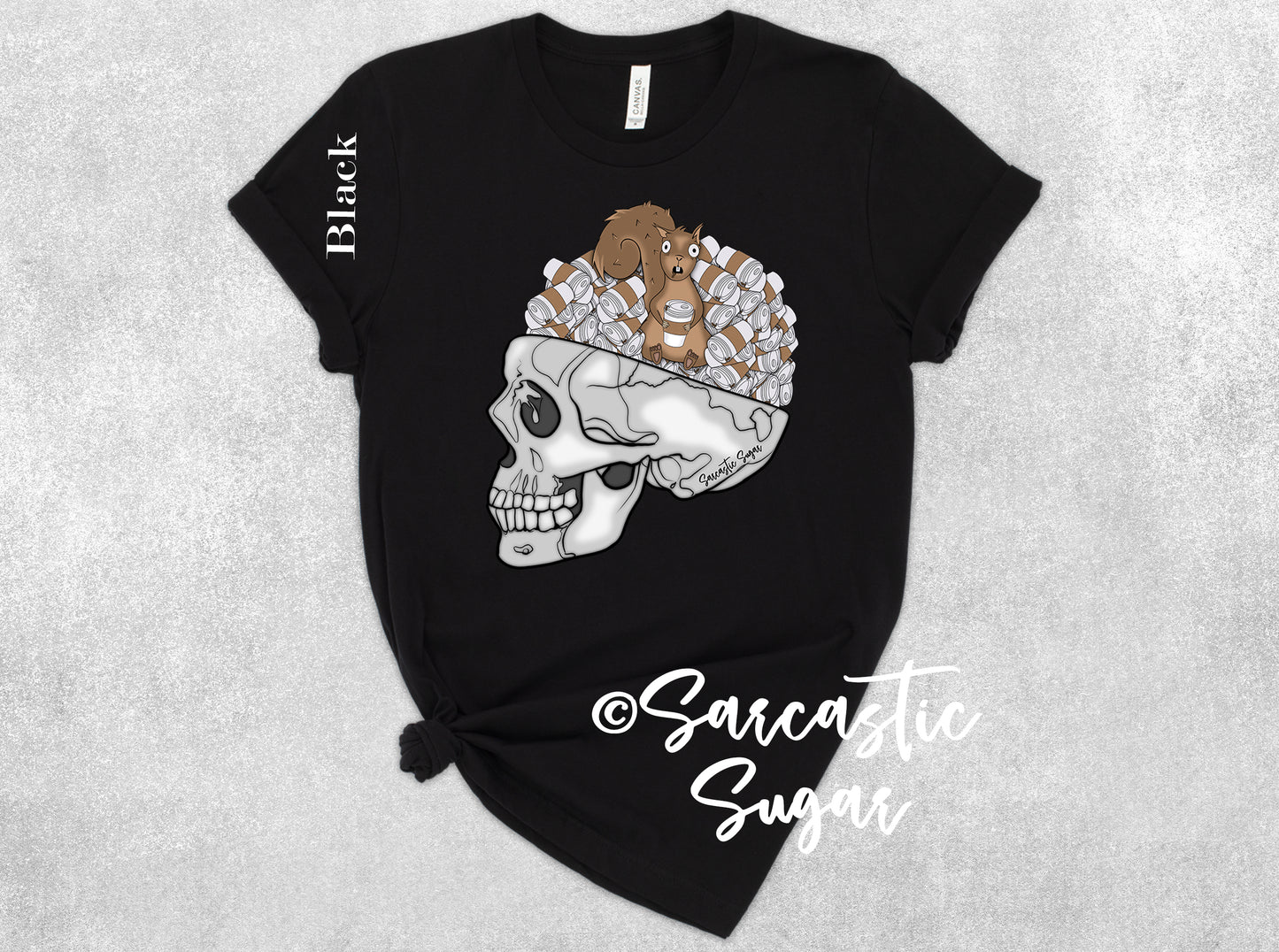 Squirrel Brain Coffee Addict  - Shirt - Exclusive Design - Made to Order