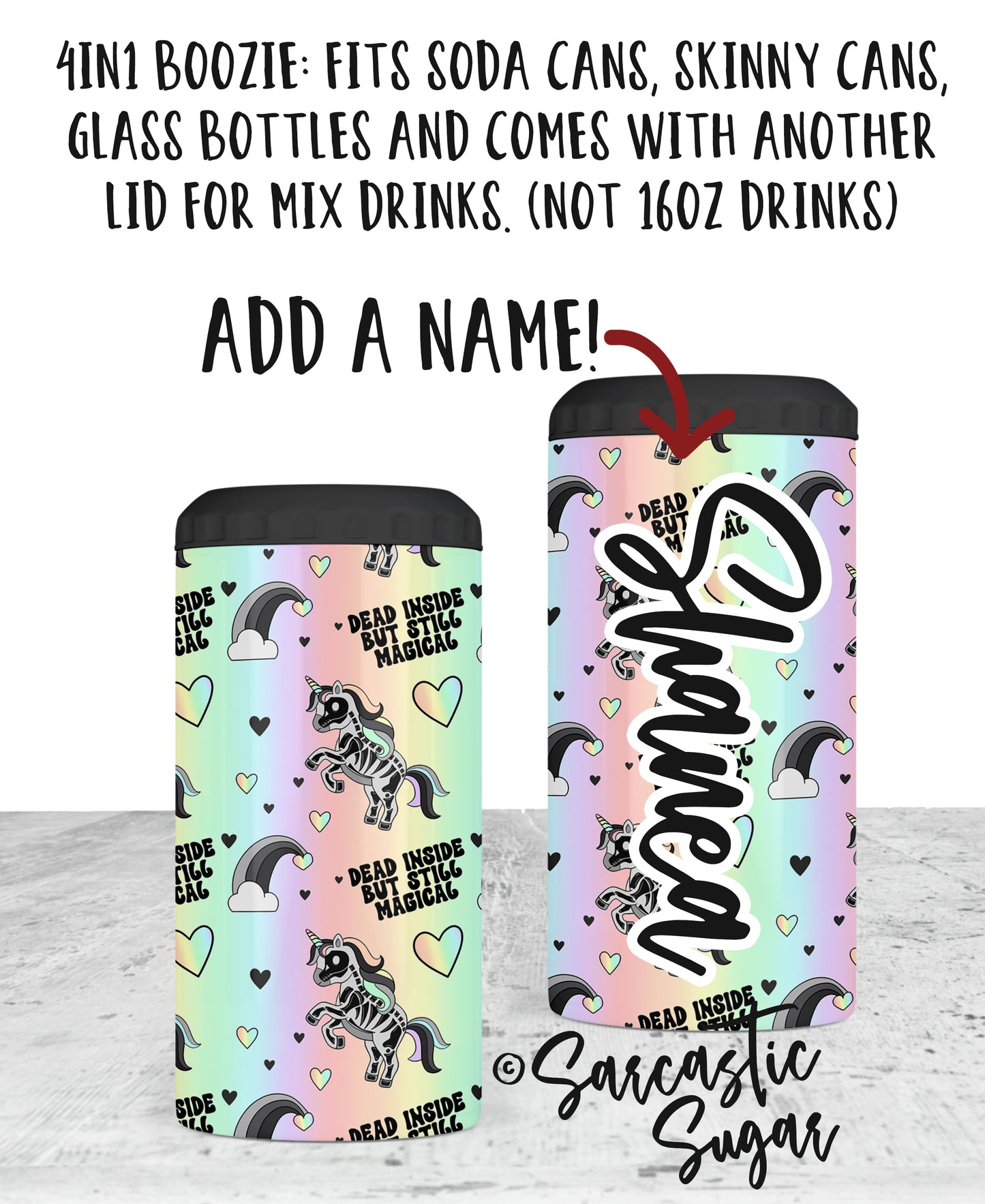 Dead Inside but still Magical - Stainless Steel Tumblers - Made to Order